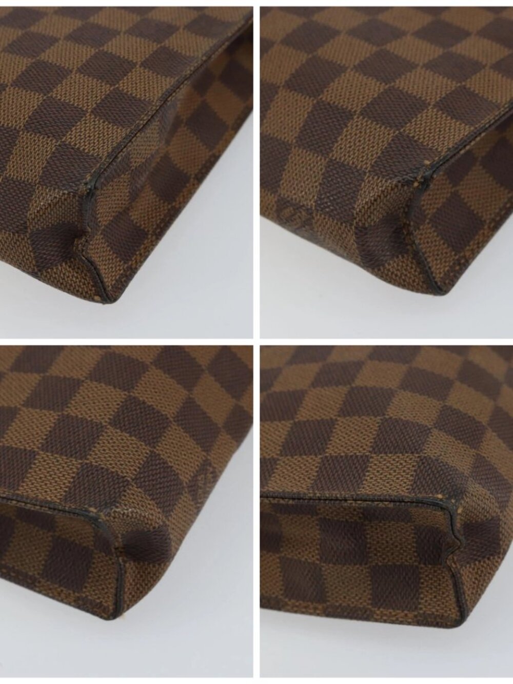 LOUIS VUITTON Damier Ebene Poche Toilette 26 Pouch N47543 LV Auth 161708 - Picture 14 of 16